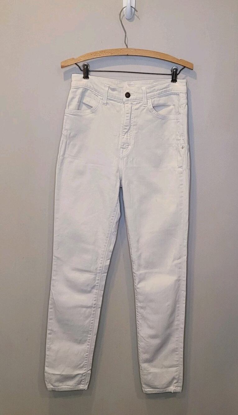 Imogene + Willie Ivory Elizabeth Slim Straight Jeans Size 29 Minimalist Neutral